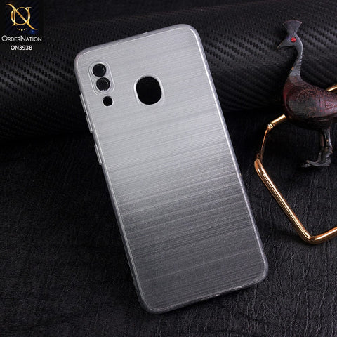 Samsung Galaxy A30 Cover - Design 2 - New Rainbow Style Soft Silicone Borders Clear Back Case With Electroplating Camera Ring
