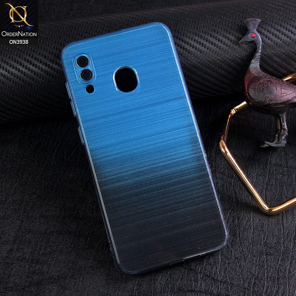 Samsung Galaxy A30 Cover - Design 5 - New Rainbow Style Soft Silicone Borders Clear Back Case With Electroplating Camera Ring
