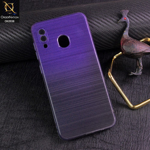 Samsung Galaxy A30 Cover - Design 6 - New Rainbow Style Soft Silicone Borders Clear Back Case With Electroplating Camera Ring