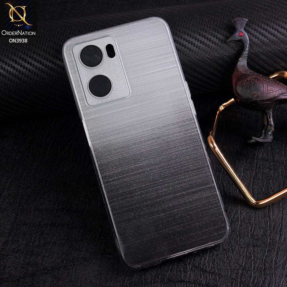 Oppo A57e Cover - Design 2 - New Rainbow Style Soft Silicone Borders Clear Back Case With Electroplating Camera Ring