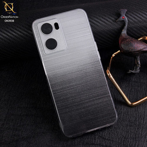 Oppo A77 4G Cover - Design 2 - New Rainbow Style Soft Silicone Borders Clear Back Case With Electroplating Camera Ring