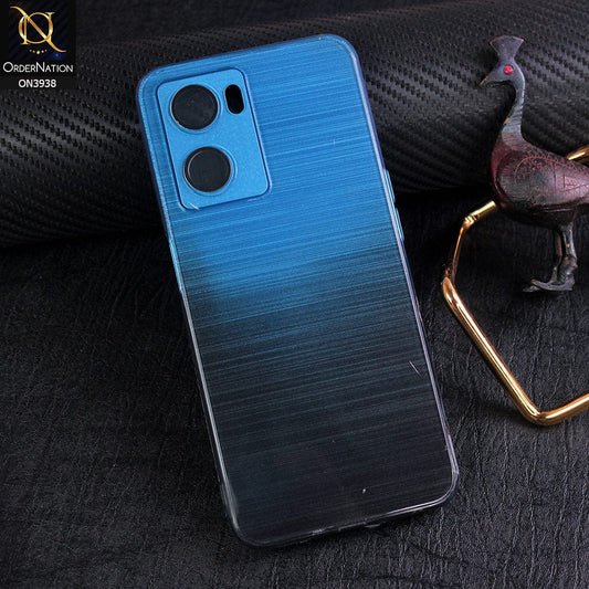 Oppo A57s Cover - Design 5 - New Rainbow Style Soft Silicone Borders Clear Back Case With Electroplating Camera Ring