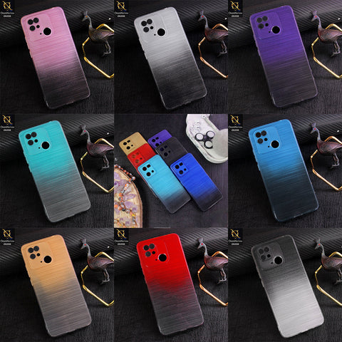 Xiaomi Redmi 10C Cover - Design 7 - New Rainbow Style Soft Silicone Borders Clear Back Case With Electroplating Camera Ring
