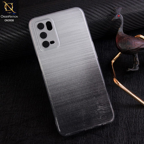 Oppo A16 Cover - Design 2 - New Rainbow Style Soft Silicone Borders Clear Back Case With Electroplating Camera Ring