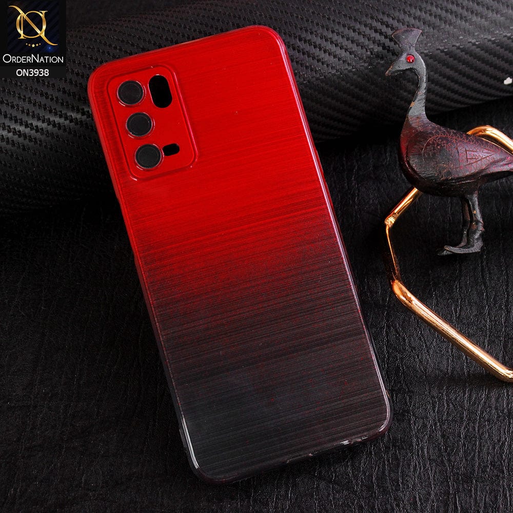 Oppo A16 Cover - Design 4 - New Rainbow Style Soft Silicone Borders Clear Back Case With Electroplating Camera Ring