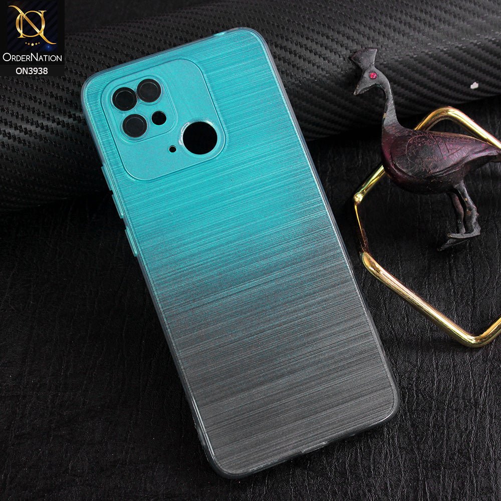 Xiaomi Redmi 10C Cover - Design 7 - New Rainbow Style Soft Silicone Borders Clear Back Case With Electroplating Camera Ring