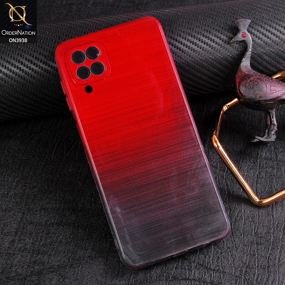 Samsung Galaxy A12 Cover - Design 4 - New Rainbow Style Soft Silicone Borders Clear Back Case With Electroplating Camera Ring