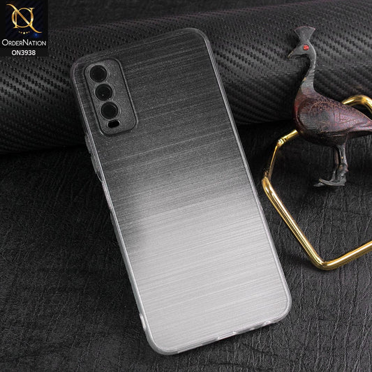 Vivo Y20i Cover - Design 1 - New Rainbow Style Soft Silicone Borders Clear Back Case With Electroplating Camera Ring