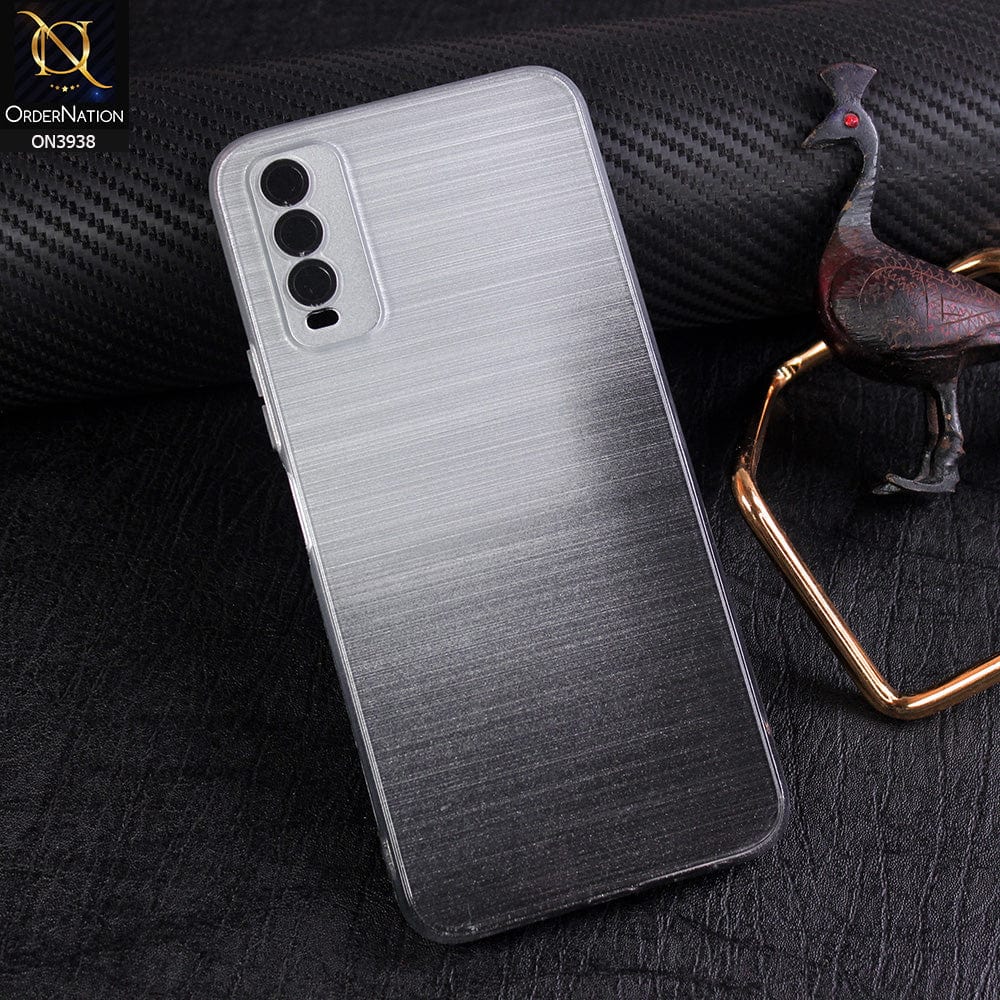 Vivo Y20i Cover - Design 2 - New Rainbow Style Soft Silicone Borders Clear Back Case With Electroplating Camera Ring