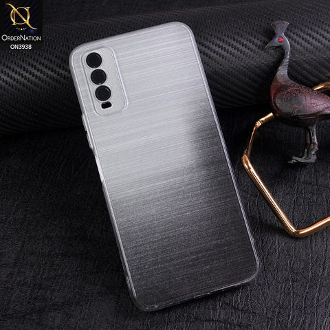 Vivo Y20i Cover - Design 2 - New Rainbow Style Soft Silicone Borders Clear Back Case With Electroplating Camera Ring