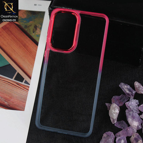 Samsung Galaxy A23 5G Cover - Design 5 - New Rainbow Style Soft Silicone Borders Clear Back Case With Electroplating Camera Ring
