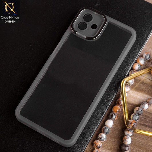 Samsung Galaxy A04 Cover - Black - New Camera Stand Soft Silicone Borders Clear Back Case With Camera Lense Protection