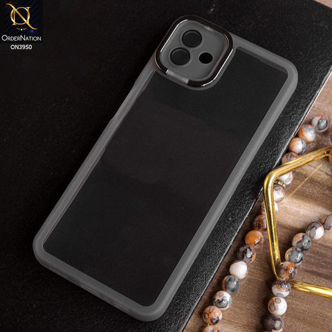 Samsung Galaxy A04 Cover - Black - New Camera Stand Soft Silicone Borders Clear Back Case With Camera Lense Protection