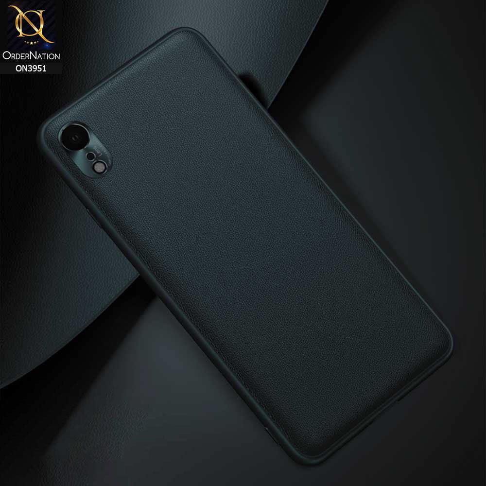 iPhone XR Cover - Green - ONation Classy Leather Series - Minimalistic Classic Textured Pu Leather With Attractive Metallic Camera Protection Soft Borders Case