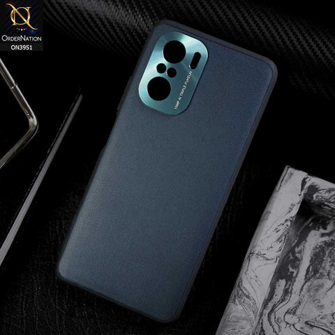 Xiaomi Poco F3 Cover - Green - ONation Classy Leather Series - Minimalistic Classic Textured Pu Leather With Attractive Metallic Camera Protection Soft Borders Case