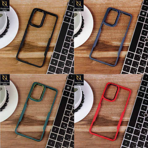 Samsung Galaxy A53 5G Cover - Red -  Trendy Electroplating Camera Shiny Borders Crash Resistant Pc + Tpu Protection Case
