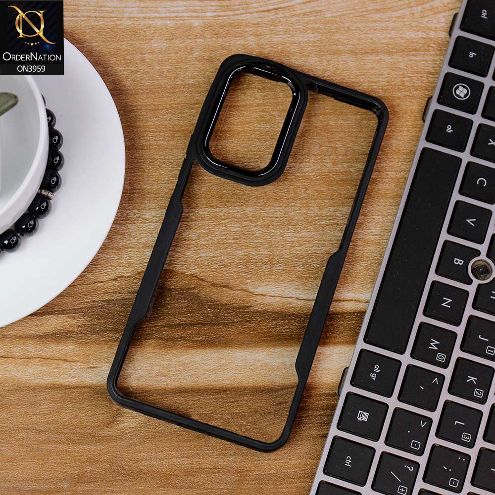 Samsung Galaxy A53 5G Cover - Black -  Trendy Electroplating Camera Shiny Borders Crash Resistant Pc + Tpu Protection Case