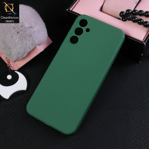 Samsung Galaxy A14 Cover - Green -  New Colored Soft Silicon Case With Camera Bumper Protection