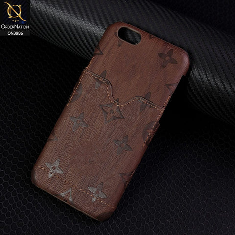 iPhone 6S / 6 Cover - Brown - New Printed Flower Style Protected Hard Case