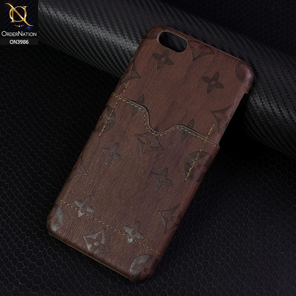 iPhone 6s Plus / 6 Plus Cover - Brown - New Printed Flower Style Protected Hard Case