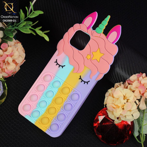 Oppo A16K Cover - Design 1 - 3D Cute Cartoon POP It Bubble Relieve Stress Soft Case