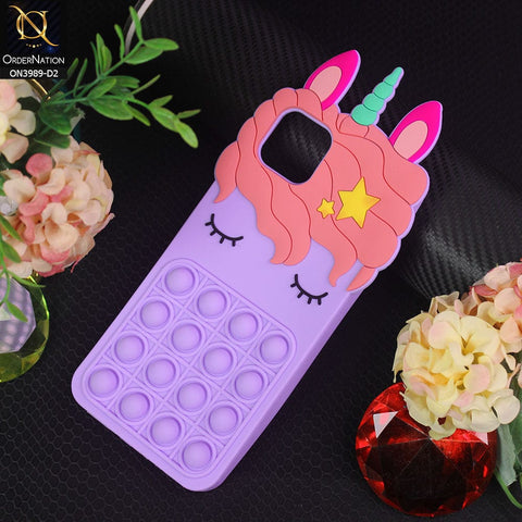 Oppo A16K Cover - Design 2 - 3D Cute Cartoon POP It Bubble Relieve Stress Soft Case