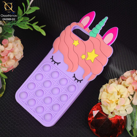 Oppo A1k Cover - Design 2 - 3D Cute Cartoon POP It Bubble Relieve Stress Soft Case