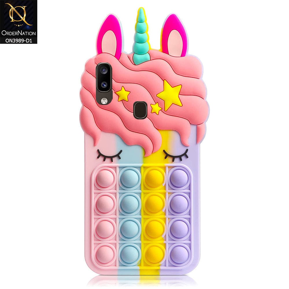 Samsung Galaxy A30 Cover - Design 1 - 3D Cute Cartoon POP It Bubble Relieve Stress Soft Case
