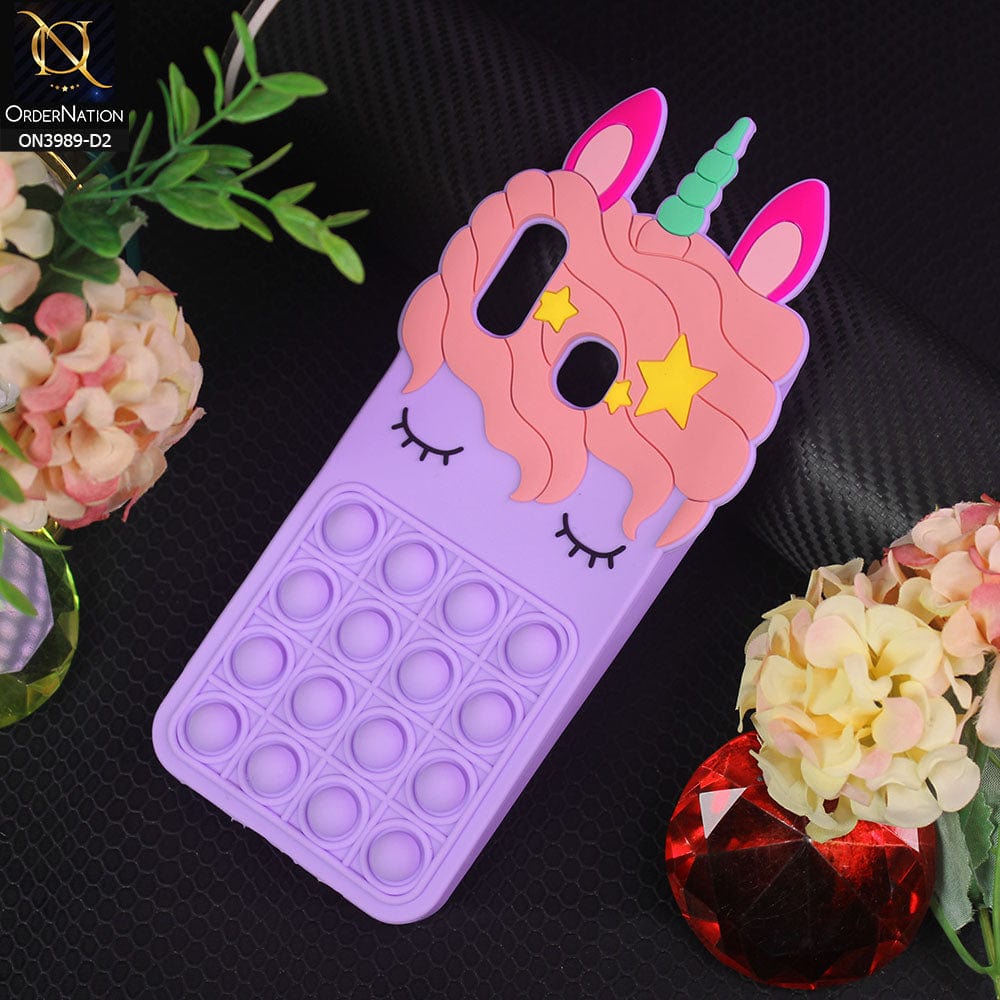 Samsung Galaxy A20 Cover - Design 2 - 3D Cute Cartoon POP It Bubble Relieve Stress Soft Case