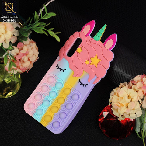 Samsung Galaxy A50s Cover - Design 1 - 3D Cute Cartoon POP It Bubble Relieve Stress Soft Case