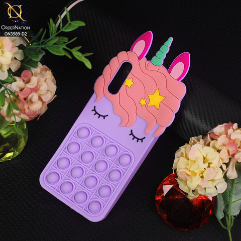 Samsung Galaxy A50 Cover - Design 2 - 3D Cute Cartoon POP It Bubble Relieve Stress Soft Case