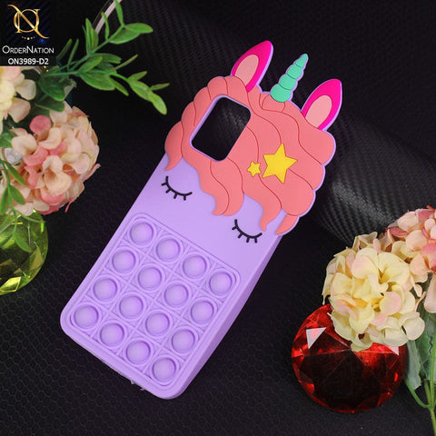 Oppo A54 4G Cover - Design 2 - 3D Cute Cartoon POP It Bubble Relieve Stress Soft Case
