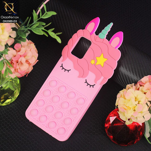 Oppo A54 4G Cover - Design 3 - 3D Cute Cartoon POP It Bubble Relieve Stress Soft Case