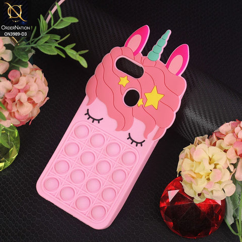 Oppo A5s Cover - Design 3 - 3D Cute Cartoon POP It Bubble Relieve Stress Soft Case