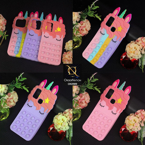 Vivo Y20s Cover - Design 1 - 3D Cute Cartoon POP It Bubble Relieve Stress Soft Case