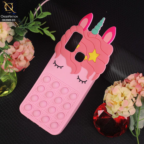 Infinix Hot 11 Play Cover - Design 3 - 3D Cute Cartoon POP It Bubble Relieve Stress Soft Case