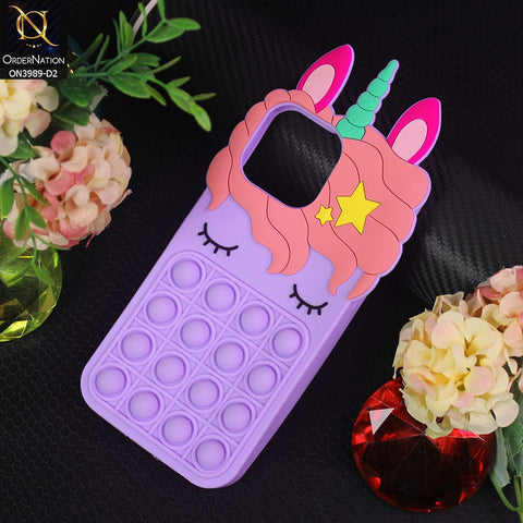 iPhone 11 Cover - Design 2 - 3D Cute Cartoon POP It Bubble Relieve Stress Soft Case