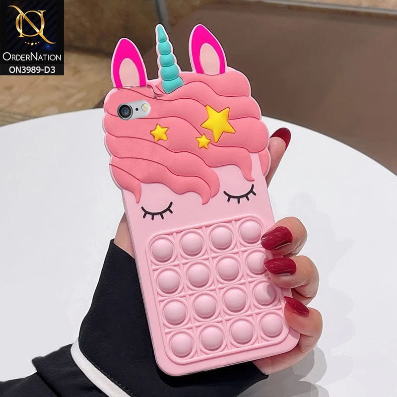 iPhone 6S / 6 Cover - Design 3 - 3D Cute Cartoon POP It Bubble Relieve Stress Soft Case