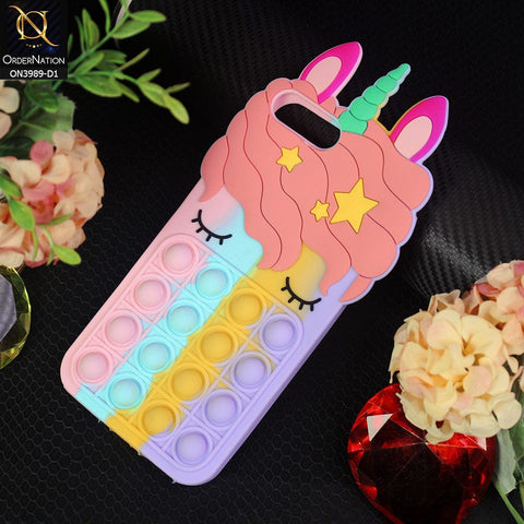 iPhone 8 Plus / 7 Plus Cover - Design 1 - 3D Cute Cartoon POP It Bubble Relieve Stress Soft Case