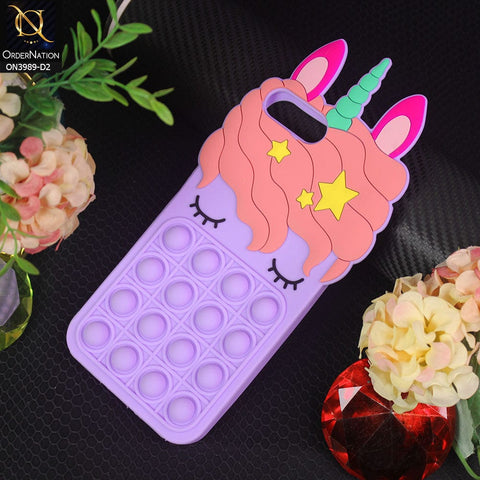 iPhone 8 Plus / 7 Plus Cover - Design 2 - 3D Cute Cartoon POP It Bubble Relieve Stress Soft Case