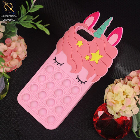 iPhone 8 Plus / 7 Plus Cover - Design 3 - 3D Cute Cartoon POP It Bubble Relieve Stress Soft Case