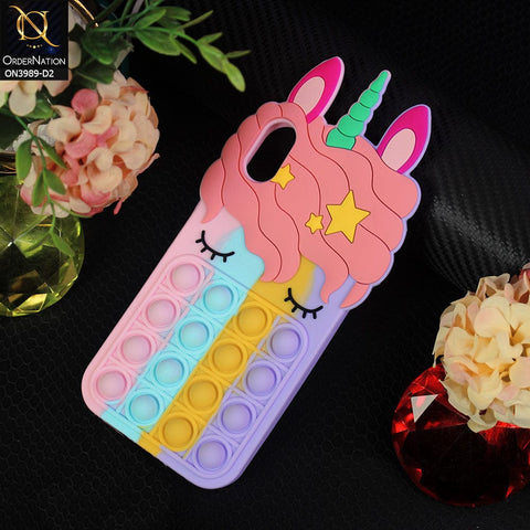 iPhone XS Max Cover - Design 1 - 3D Cute Cartoon POP It Bubble Relieve Stress Soft Case