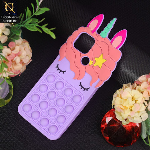 Oppo A15 Cover - Design 2 - 3D Cute Cartoon POP It Bubble Relieve Stress Soft Case