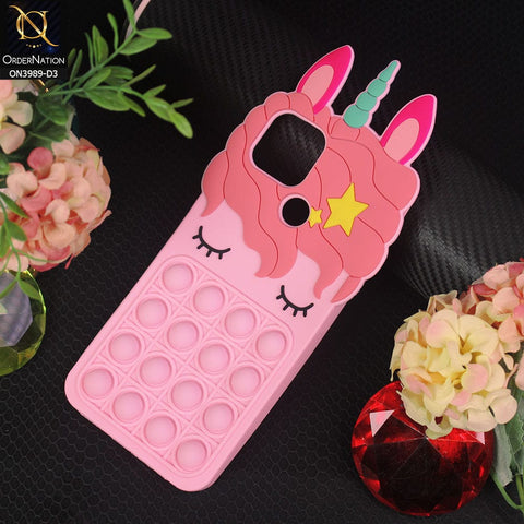 Oppo A15 Cover - Design 3 - 3D Cute Cartoon POP It Bubble Relieve Stress Soft Case