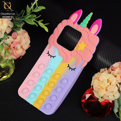 Xiaomi Redmi 10C Cover - Design 1 - 3D Cute Cartoon POP It Bubble Relieve Stress Soft Case