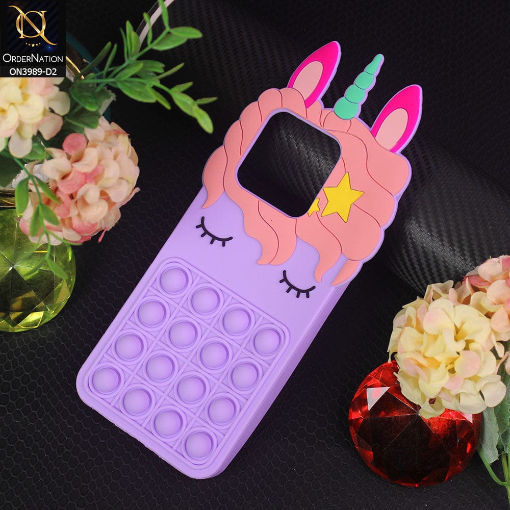 Xiaomi Redmi 10C Cover - Design 2 - 3D Cute Cartoon POP It Bubble Relieve Stress Soft Case