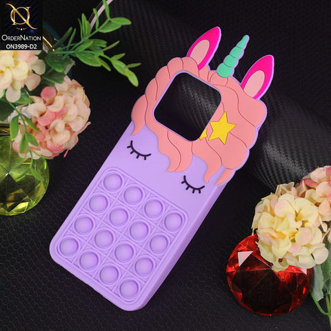 Xiaomi Redmi 10C Cover - Design 2 - 3D Cute Cartoon POP It Bubble Relieve Stress Soft Case