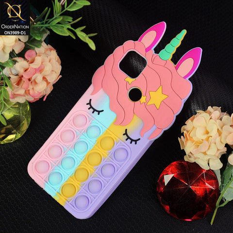 Xiaomi Redmi 9C Cover - Design 1 - 3D Cute Cartoon POP It Bubble Relieve Stress Soft Case