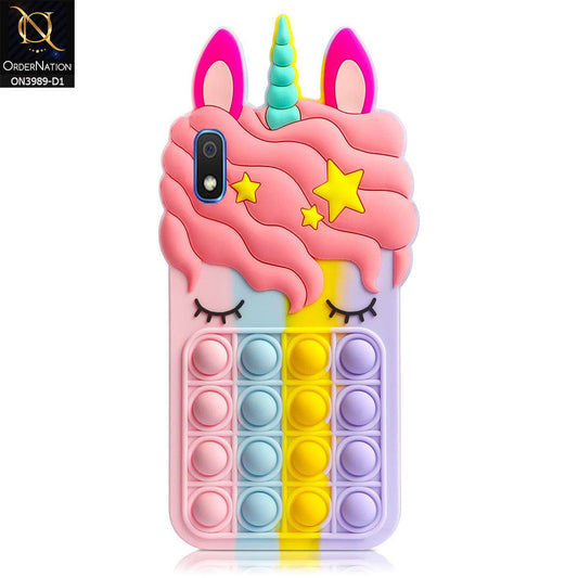 Samsung Galaxy A10 Cover - Design 1 - 3D Cute Cartoon POP It Bubble Relieve Stress Soft Case