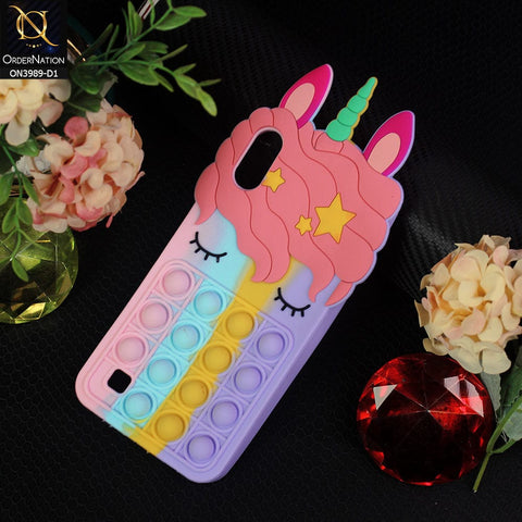 Samsung Galaxy A10 Cover - Design 1 - 3D Cute Cartoon POP It Bubble Relieve Stress Soft Case
